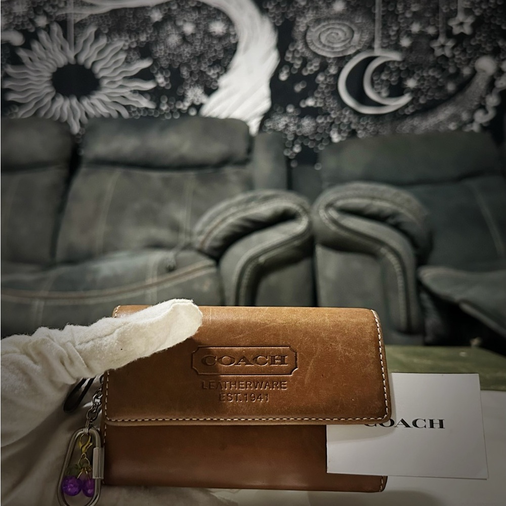 Vintage Coach clutch wallet 2004 year Brown Leather Wallet - Picture 11 of 17